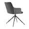 Armen Living Simone Modern Faux Leather and Fabric Metal Swivel Dining Room Chairs, PK2 LCSICHGRBL - alternate 5
